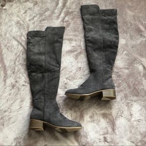 It’s OK Dark Gray Over The Knee Boots